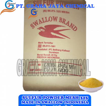 Sulphur Powder – Belerang Mesh325 Swallow lokal Indonesia 25 kg