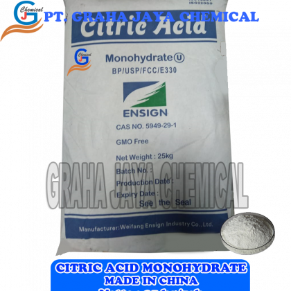 Citric Acid Monohydrate ex China- 25 KG