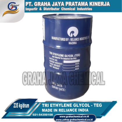 Distributor TEG – Tri Ethylene Glycol Reliance 235 kg/drum